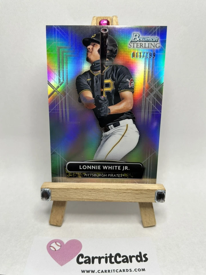 LONNIE WHITE JR 2022 Bowman Sterling Prospect REFRACTOR /199 Pittsburgh Pirates - Image 2 of 4