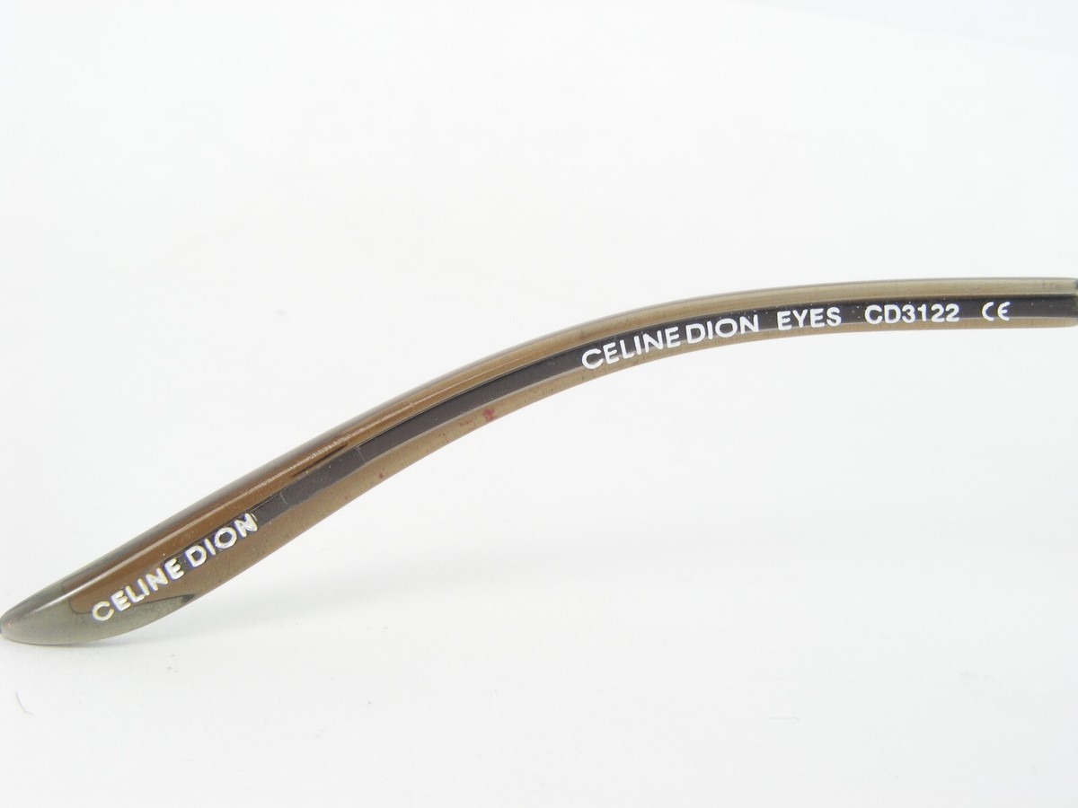 CELINE DION EYES CD3122 C02 BROWN EYEGLASSES w/ Crystals 51-17
