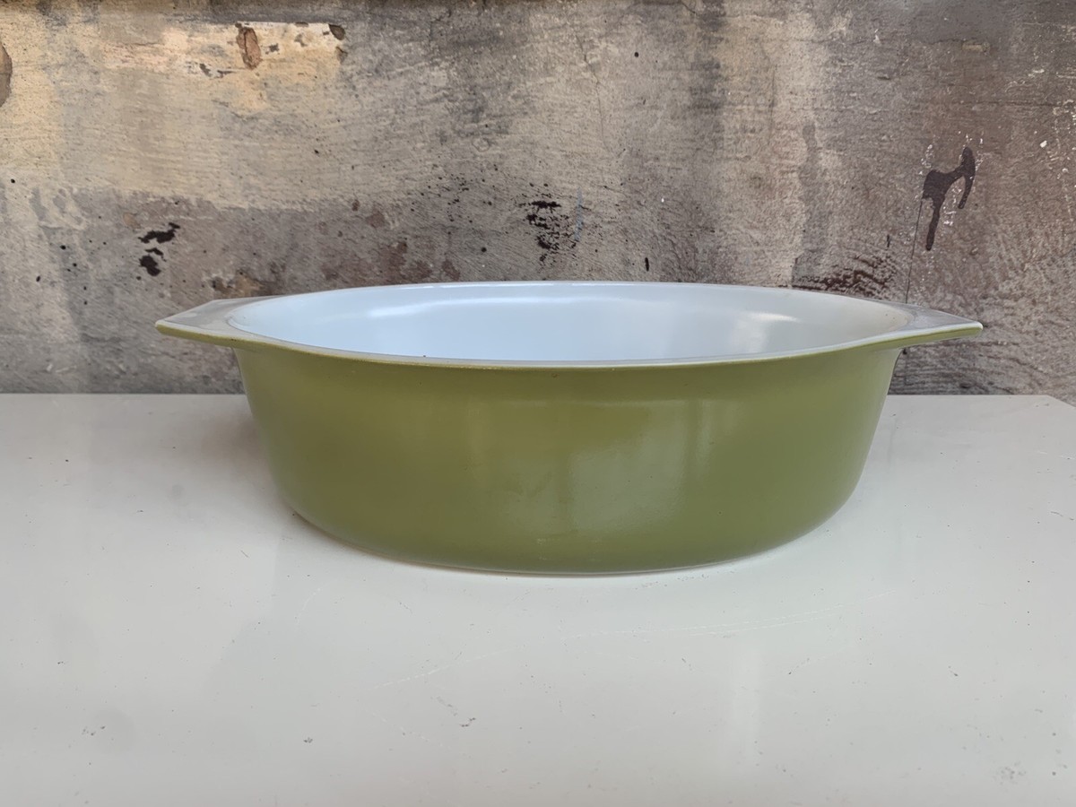 Vintage Pyrex Verde Olive Green Pyrex Green Casserole Dish 1970's