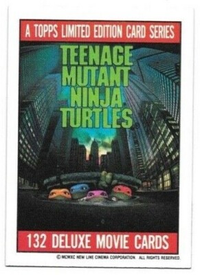 1990 Topps Teenage Mutant Ninja Turtles Movie Cards TMNT Choose #s