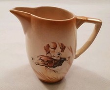 Vintage Midwinter Burslem Porcelon Jug Dogs in a Country Scene Pattern 1930s