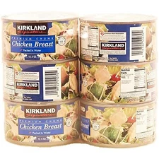 Kirkland Signature Premium Chunk Chicken Breast Packed in Water, 12.5 Ounce, 6