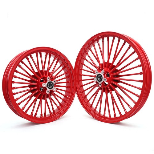 21x2.15 & 18x3.5 Fat Spoke Wheels Rims for Harley Choppers Dyna Street