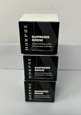3X Morphe Cosmetics Supreme Brow Sculpting & Shaping Wax Shade Clear .21oz  X81