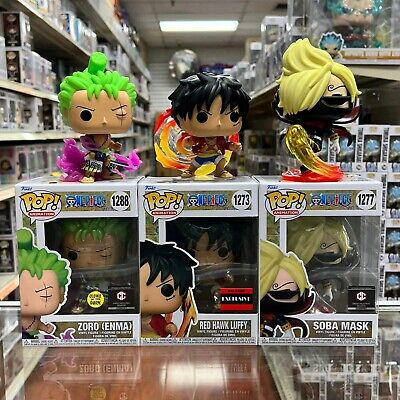 Funko POP! One Piece Red Hawk Luffy Zoro (Enma) & Soba Mask Vinyl Figure w/  case