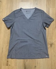 FIGS Technical Collection Size Small Gray Scrub Top W18SW1001
