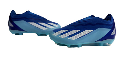 Adidas X Crazyfast.1 LL FG J Soccer Cleats  Blue White Boy's Size 12K   IE6643