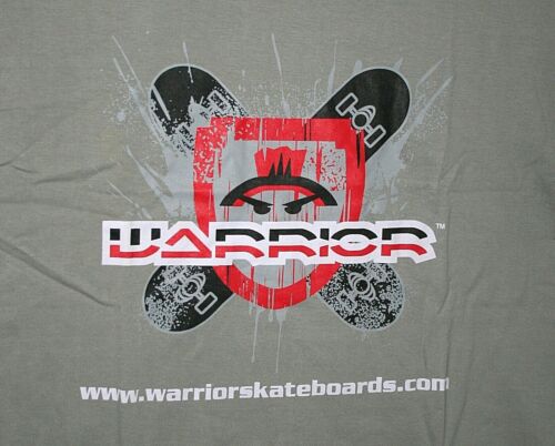 Vtg Warrior Extreme Sports Boards Skateboard X Gray Ad T-Shirt New NOS Sz LG - Picture 1 of 3