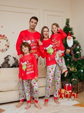 2025 Family Matching Christmas Pyjamas The Grinch Adult Kids Nightwear Pajamas