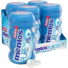 Mentos Pure Fresh Sugar-Free Chewing Gum with Xylitol, Fresh Mint, 50 Piece Bott