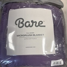Bare Home Microplush Ultra-Soft Fleece Blanket Purp Full/Queen Machine Washable
