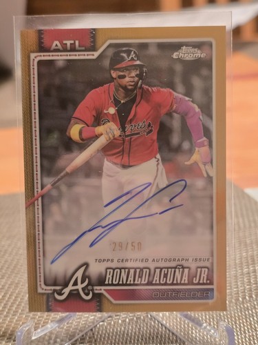 2026 Topps Chrome Ronald Acuna Jr. Auto Gold Refractor 29/50