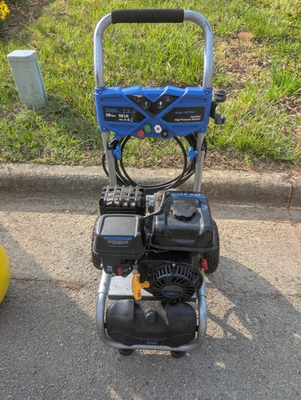 #ad MTPW001 Gasoline Pressure Washer 3500 psi 209cc Soap Tank Hose Blue Black $190.00