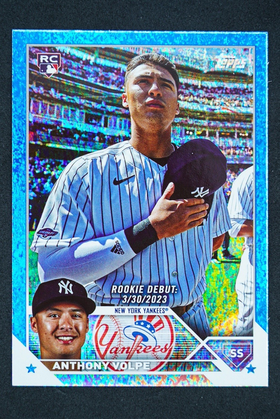 2023 Anthony Volpe Topps Update Series Debut Blue Foil 148/999 RC Rookie #US77