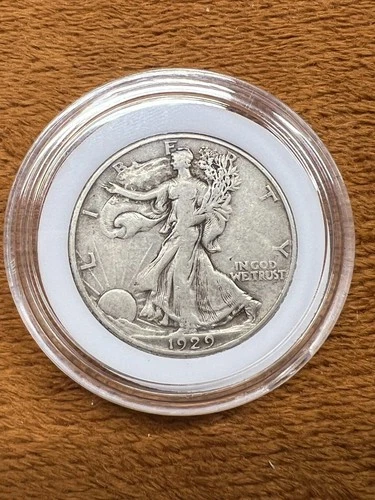 1929-D Walking Liberty Half Dollar XF Detail Condition 90% Silver