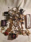 3 lbs. of unsorted vintage costume jewelry. Chains, rings, earrings, pendants