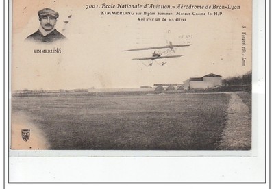 BRONZE - Ecole Nationale d'Aviation de Bron-Lyon - Kimmerling auf Doppeldecker Sommer