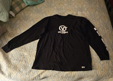 Image of VANS OFF THE WALL Blk T-Shirt long sleeve Chest Logo Pullover Sleeve Men Xl