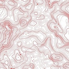 Topographical Red Lines - 20" x 38" Hydrographic Film Hydro Dipping