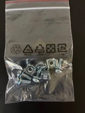 4 x Cage Nuts and Screws, Set Square Hole Hardware Cage Nuts & Mounting Screws