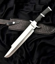 Cuchillo Bowie de réplica de película depredador hecho a mano cuchillo de caza cuchillo de supervivencia y funda