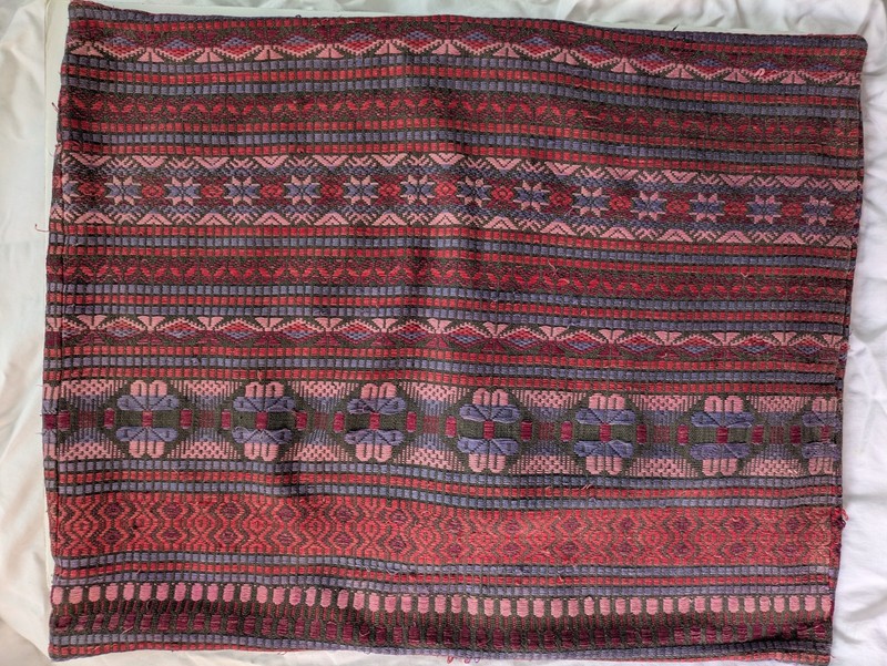 Vintage Guatemalan Handwoven Pillow Sham For Standard Pillow 
