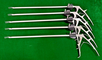 5 pcs Laparoscopic Clip Applicator LT300 Single Action 10mmx330mm Reusable