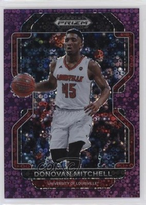 2022-23 Panini Prizm Draft Picks Purple Circles 42/50 Donovan Mitchell #15 o7m