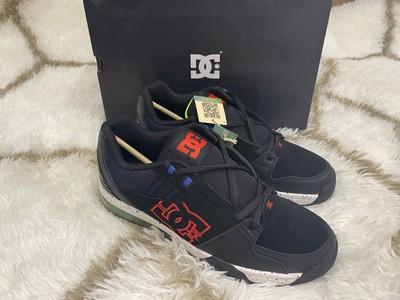  *NIB*DC Shoes Versatile Skate Trainers Black/Red/Blue Men's Size 10 ADYS200076