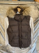 Damen Daunen Weste Größe S ,36 , von Esprit   ,abnehmbarer Kapuze Mit Fake Fell