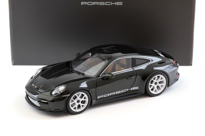 1:18 Norev Porsche 911 992 S/T Coupe Dark Olive Green/Cognac Interior WAP DEALER