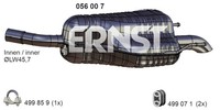 Ernst EndschalldäMpfer NachschalldäMpfer 056007 FüR Opel Zafira Family A05 M75