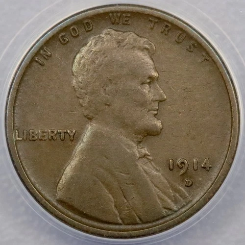1914-D 1c Lincoln Wheat Cent - ANACS VF 30