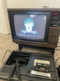 Colecovision Bundle Lot with 32 Coleco Games + Expansion w 12 Atari Games Tested