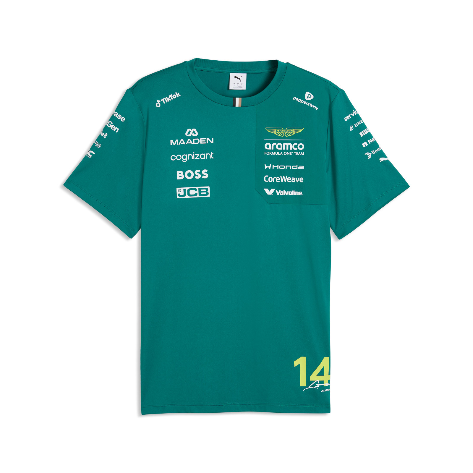 Camiseta Oficial Aston Martin F1 Team 2026 PUMA Teamwear Fernando Alonso Pilotos