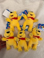 Haribo Goldbear Plush Keychain Set of 5  Yellow Teddy Bear Keyring  New