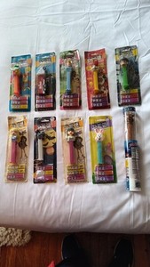 VINTAGE PEZ Dispensers(set of 9) and Holiday Raindeer Tube