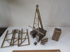Vintage Lot HO 1/87 Wood Built Dock Freight Industrial Building For Train layout