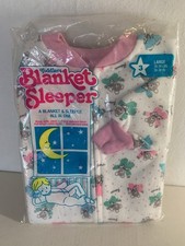VTG BLANKET SLEEPER Footed Pajama Size 3 Pink Toddler  friends  Bears USA Kmart