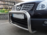 Bull Stange FüR 2007 - 2014 Nissan Qashqai Stups Kinn A Edelstahl StoßStange