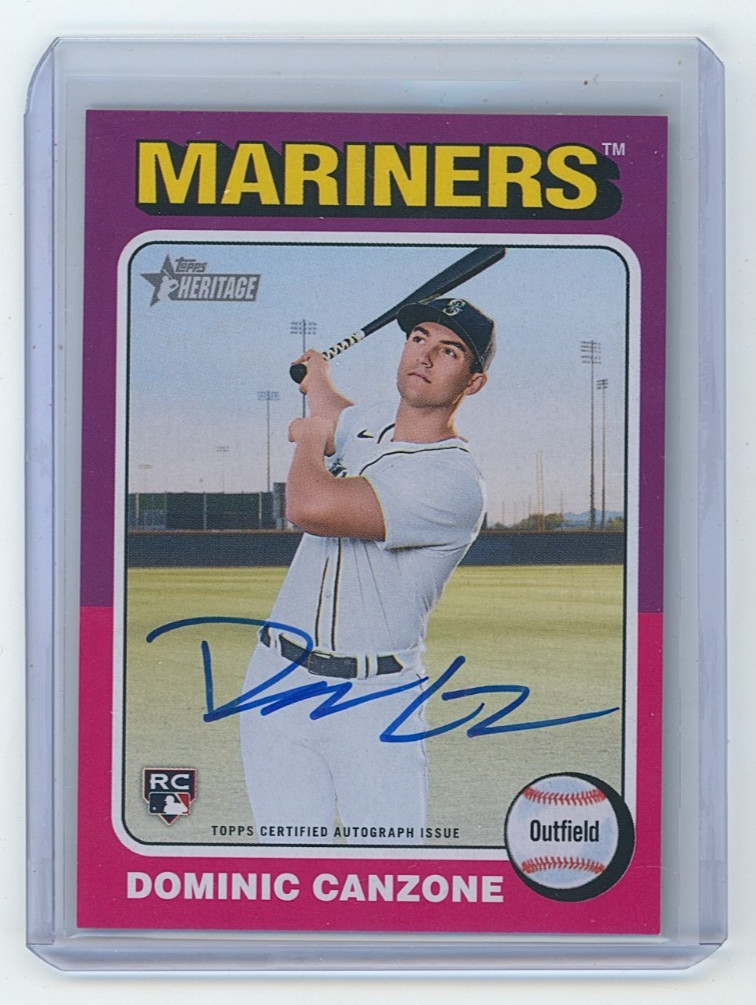 2024 Topps Heritage Dominic Canzone Rookie Real One Autograph RC Auto
