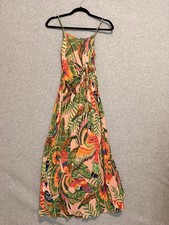 Farm Rio Midi Macaw Cutout Dress