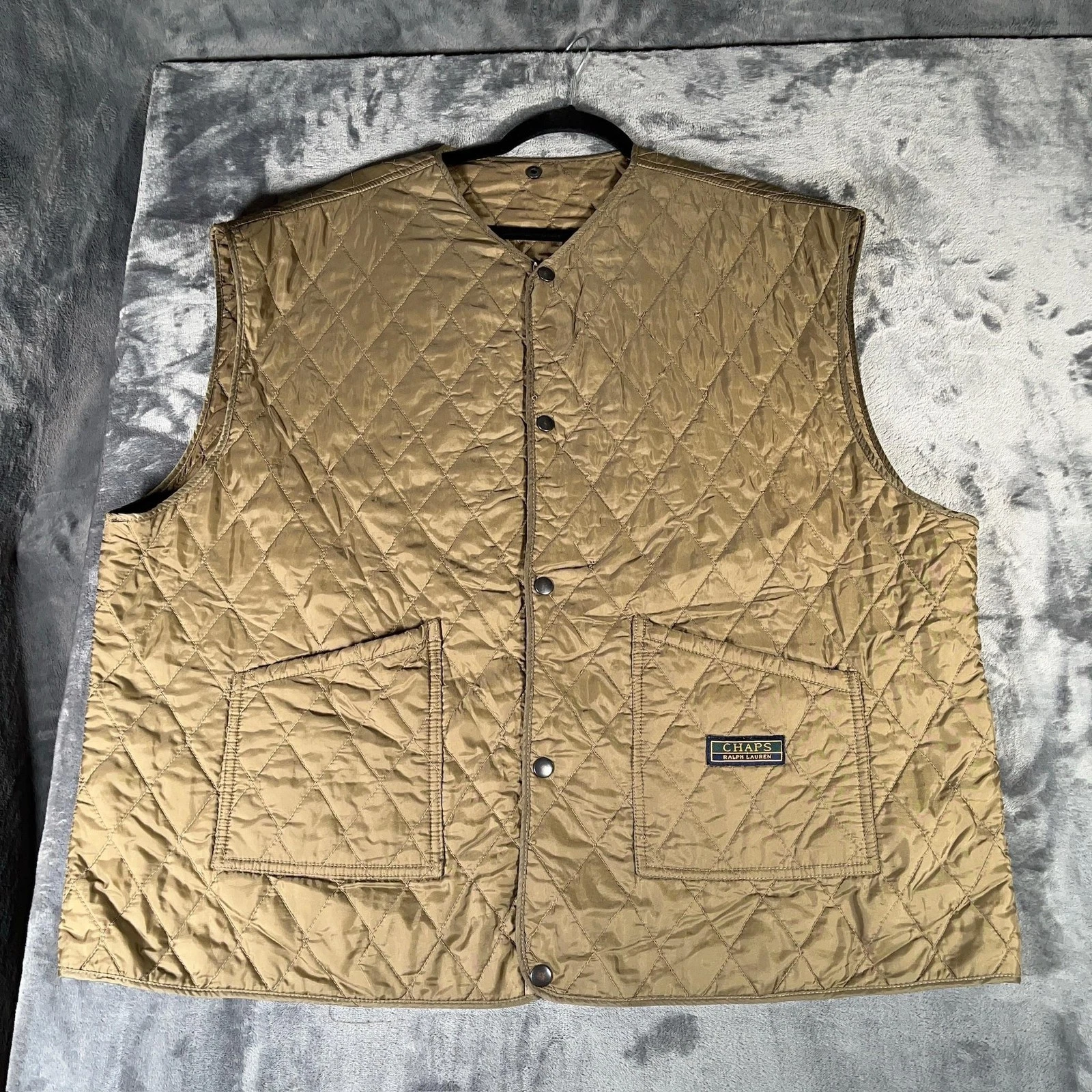 VTG Chaps Ralph Lauren Vest Mens XL Beige Quilted Nylon Snap Front Outdoor Y2K
Opens in a new window