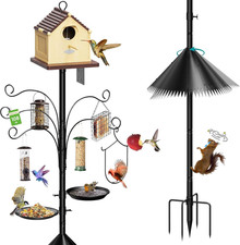 108 Inch Bird Feeder Pole Squirrel Proof, Heavy Duty Bird House Pole, Adjustable