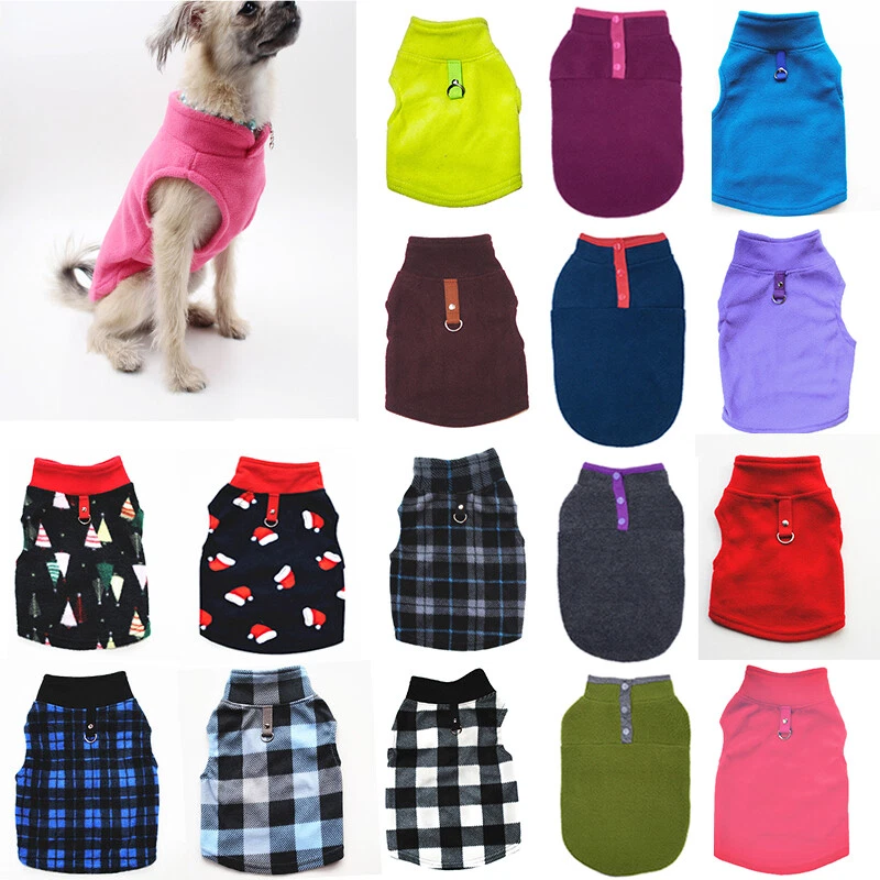Pet Puppy Small Dog Fleece Jumper Vest Warm Coat Jacket Winter Apparel Cloth - Image 2 of 4