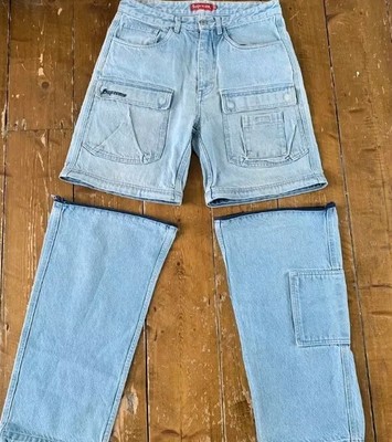 FW21 Supreme Zip-Off Utility Pant size 30 pants shorts Blue Denim 