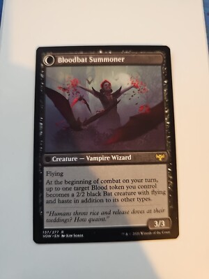 Magic Voldaren Bloodcaster // Bloodbat Summoner Foil Voldaren Bloodcaster // Bloodbat Summoner Innistrad Crimson Vow Foil Inglés