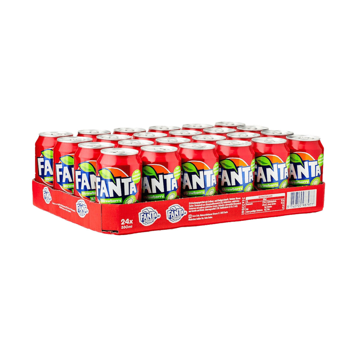Fanta Fresa Y Kiwi Sabor Burbujeante 330ml 24 Paquete