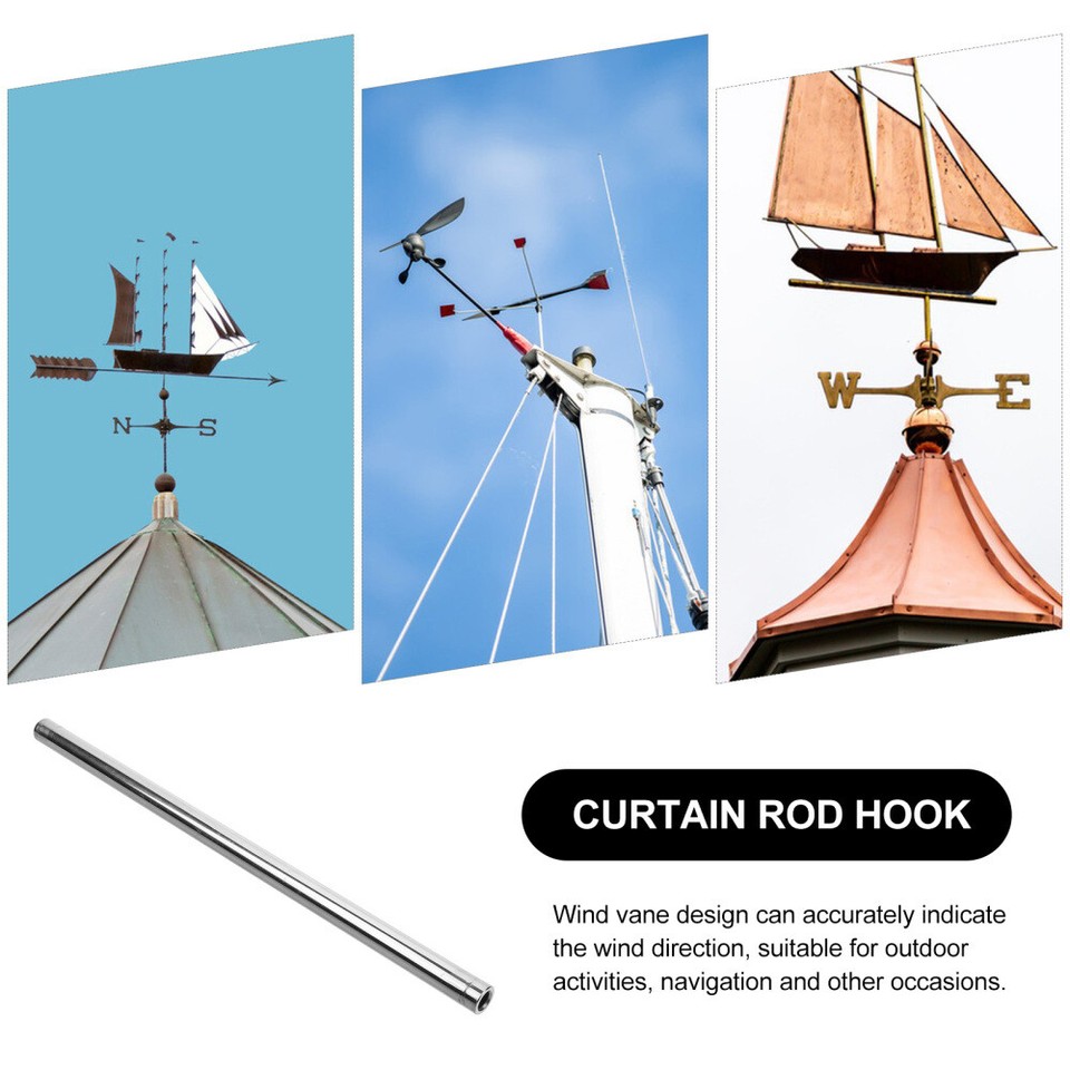 2 Count Weathervane Extension Rod Wind Direction Benchmark Fishing