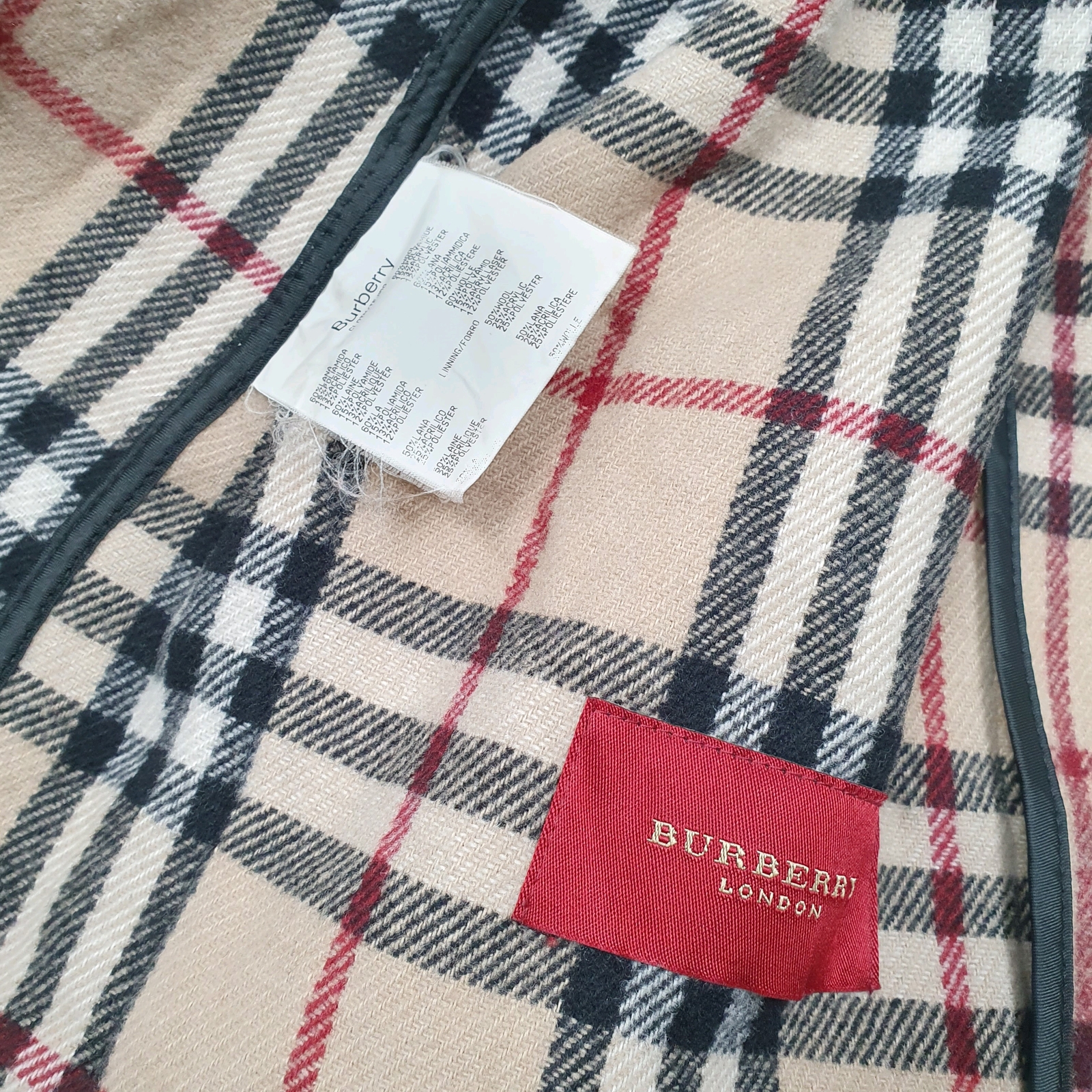 BURBERRY Wool Jacket Coat Insulated London Overcoat Womens M image 4